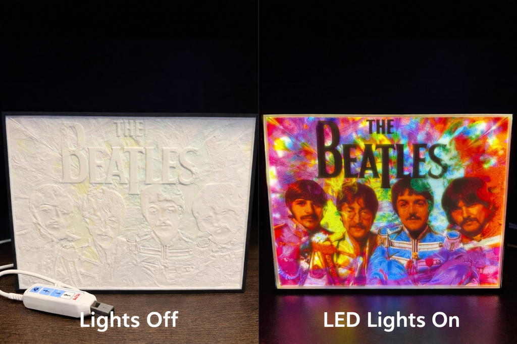 The Beatles-Inspired LED Lithophane Light Box