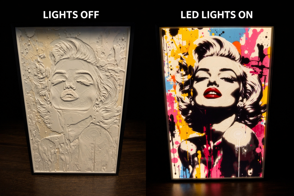 Marilyn Monroe Inspired LED Light Box