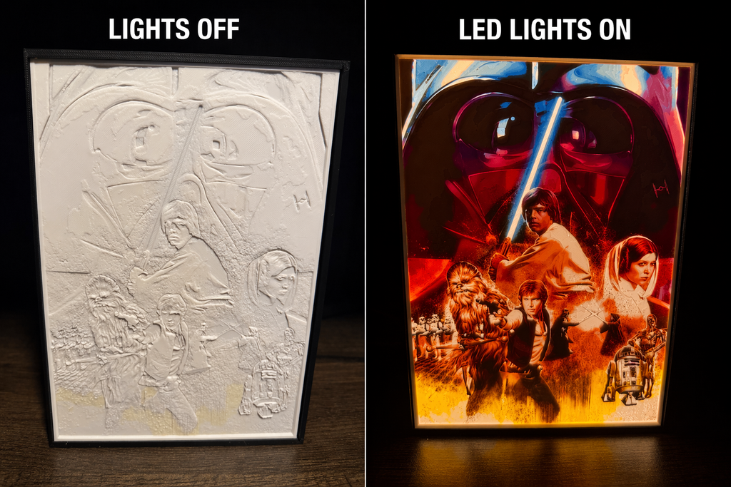 Star Wars Inspired 3D LED Light Box