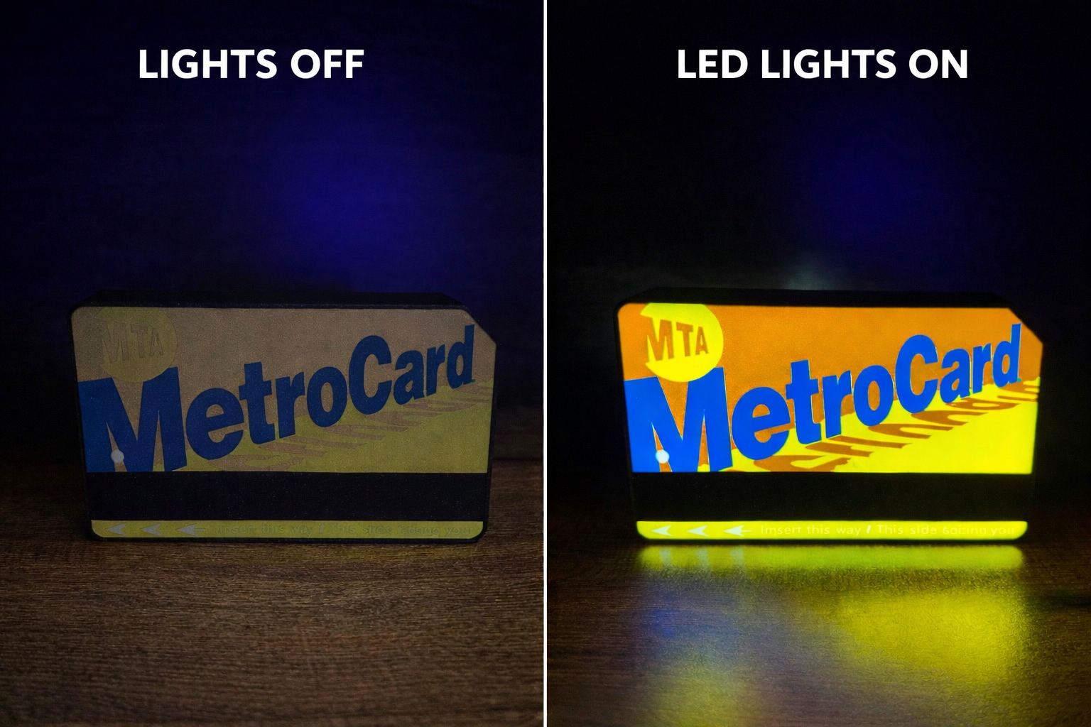NYC MetroCard LED Light Box – New York City Decor