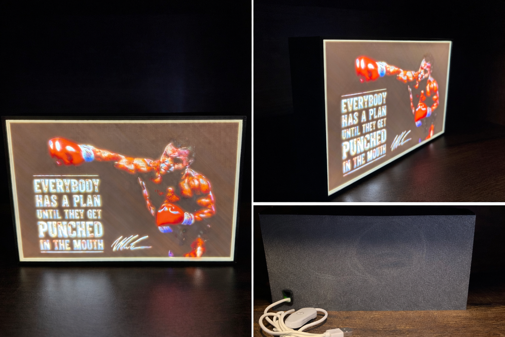 Mike Tyson Inspired Motivational LED Light Box