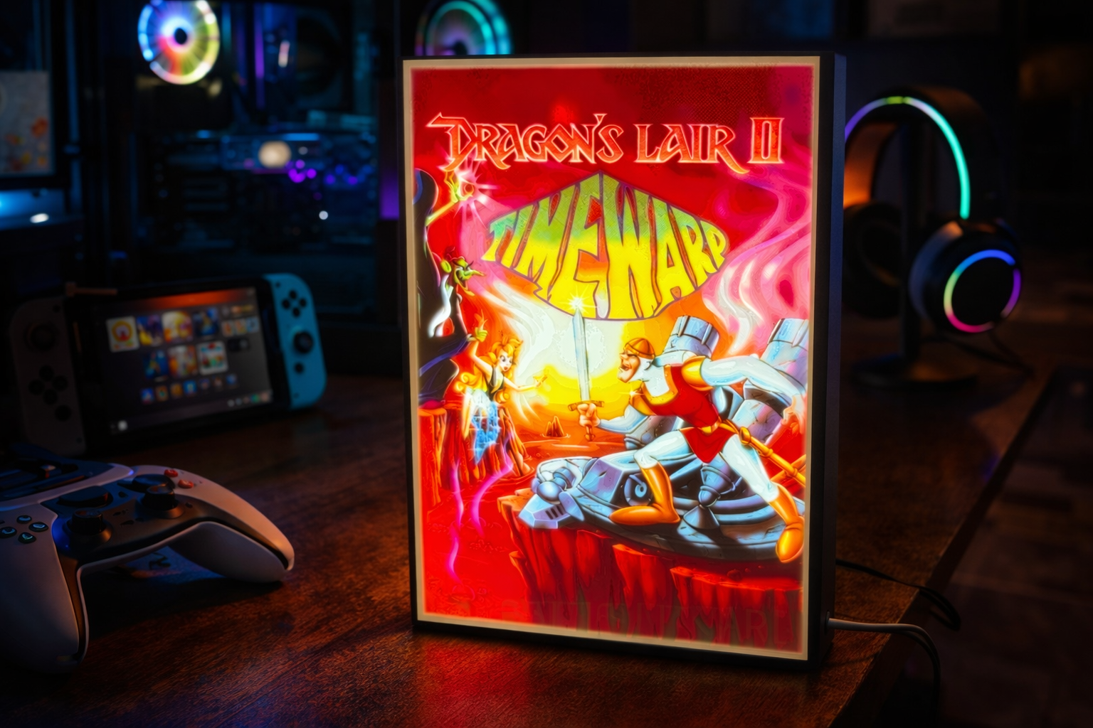 Custom Dragon’s Lair II Lithophane LED Light Box