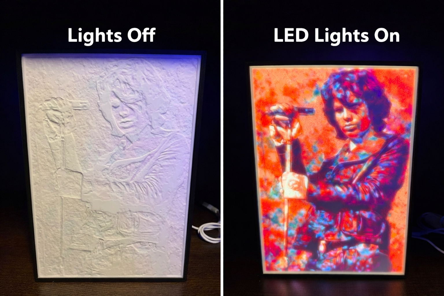 Vintage Jim Morrison LED Light Box