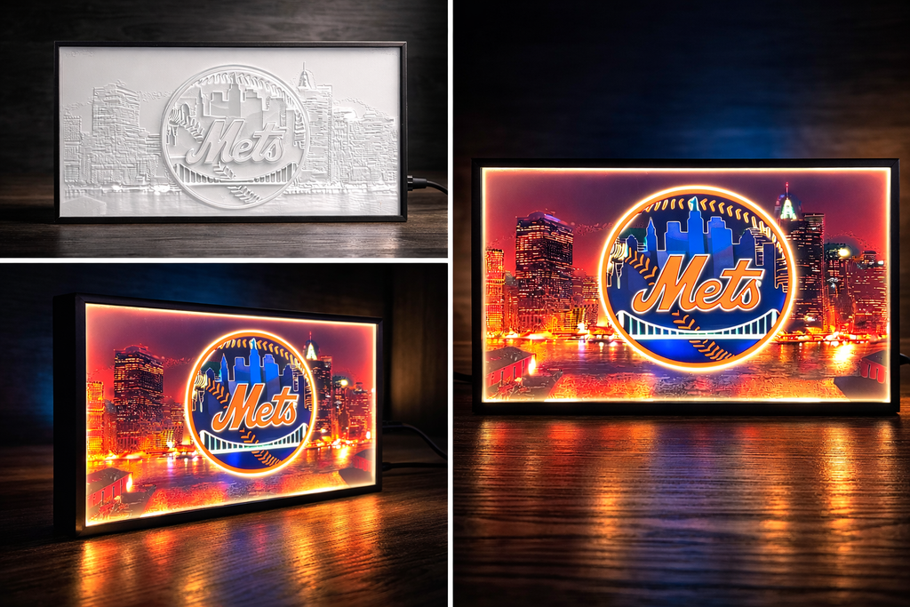 New York Mets LED Lithophane Light Box