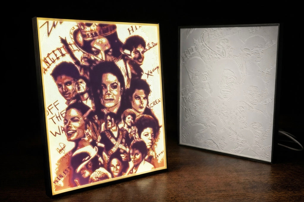Michael Jackson Collage - LED Lithophane Light Box