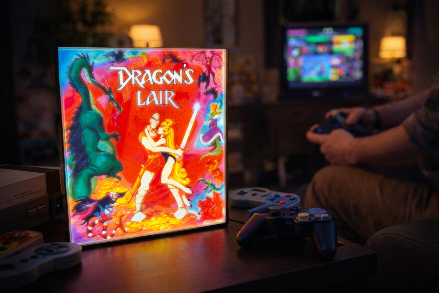 Custom Dragon’s Lair Lithophane LED Light Box
