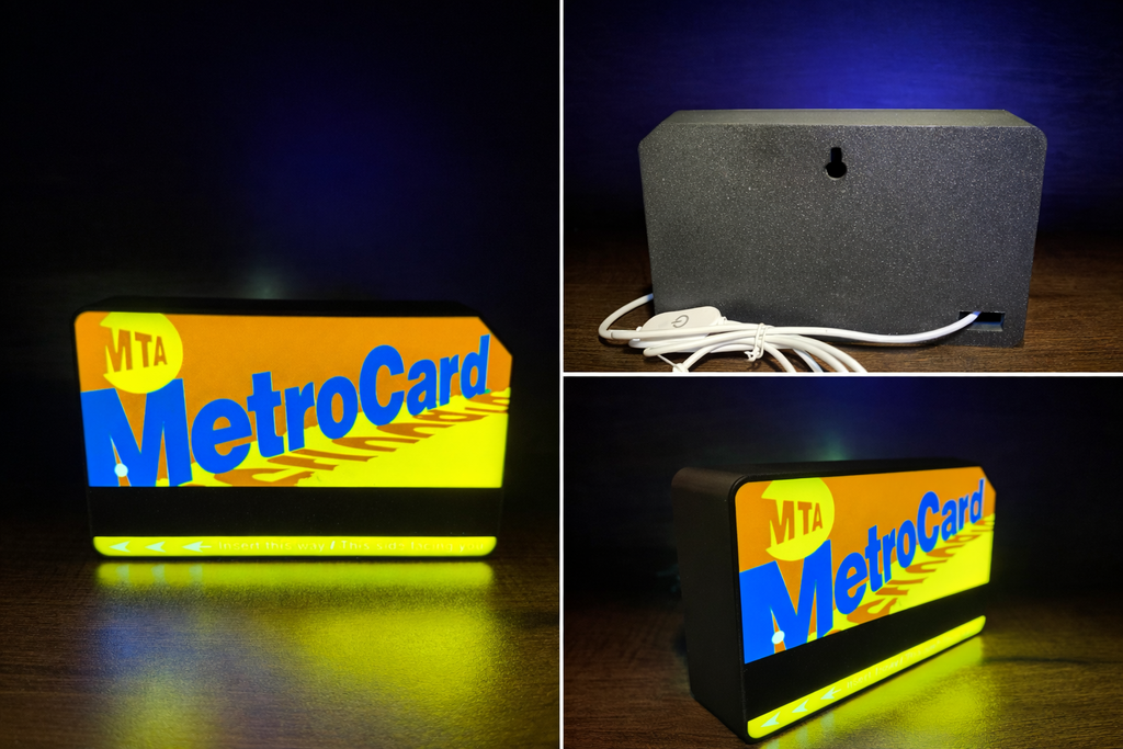 NYC MetroCard LED Light Box – New York City Decor