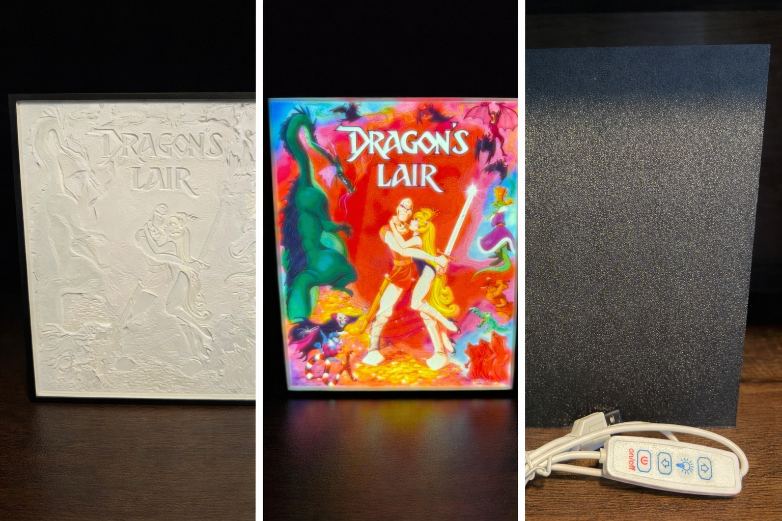 Custom Dragon’s Lair Lithophane LED Light Box