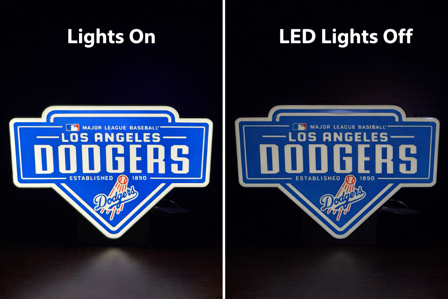 Fan Inspired Los Angeles Dodgers LED Light Box