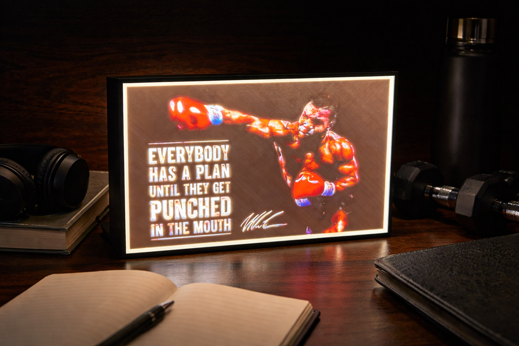 Mike Tyson Inspired Motivational LED Light Box