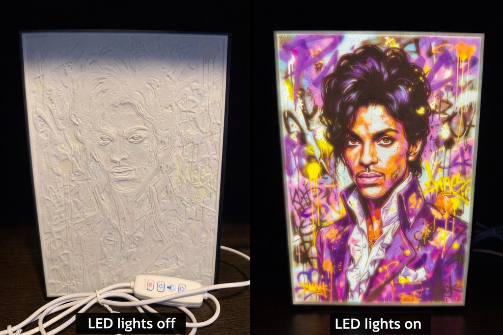 Prince Inspired LED Lithophane Lightbox