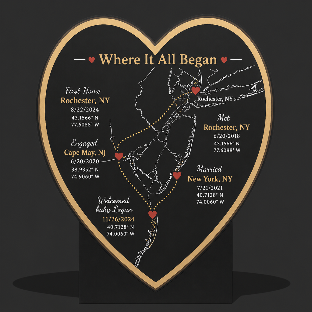 Where It All Began – Custom LED Map Light Box