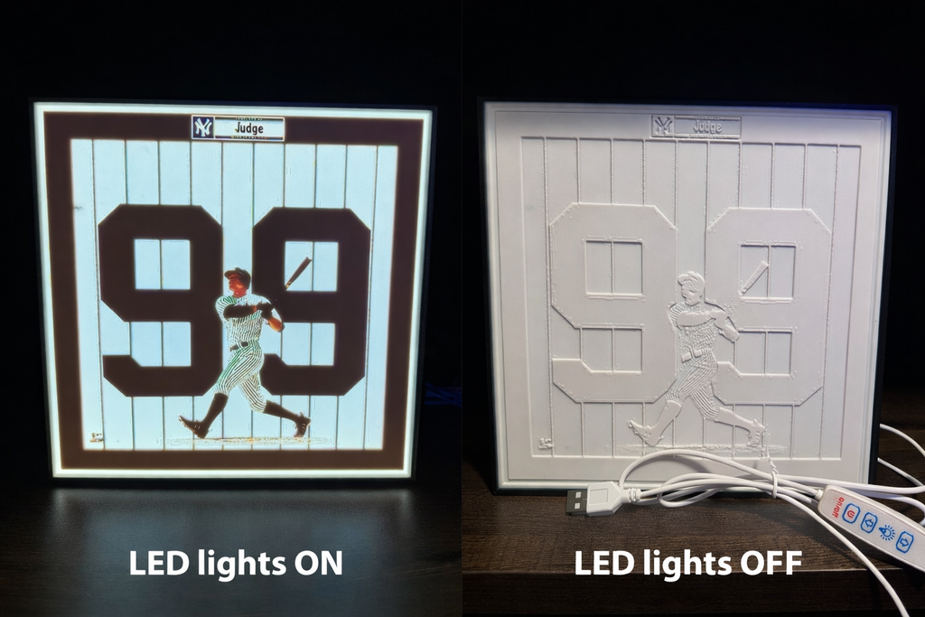 New York Yankees - Aaron Judge #99 Lithophane LED Light Box
