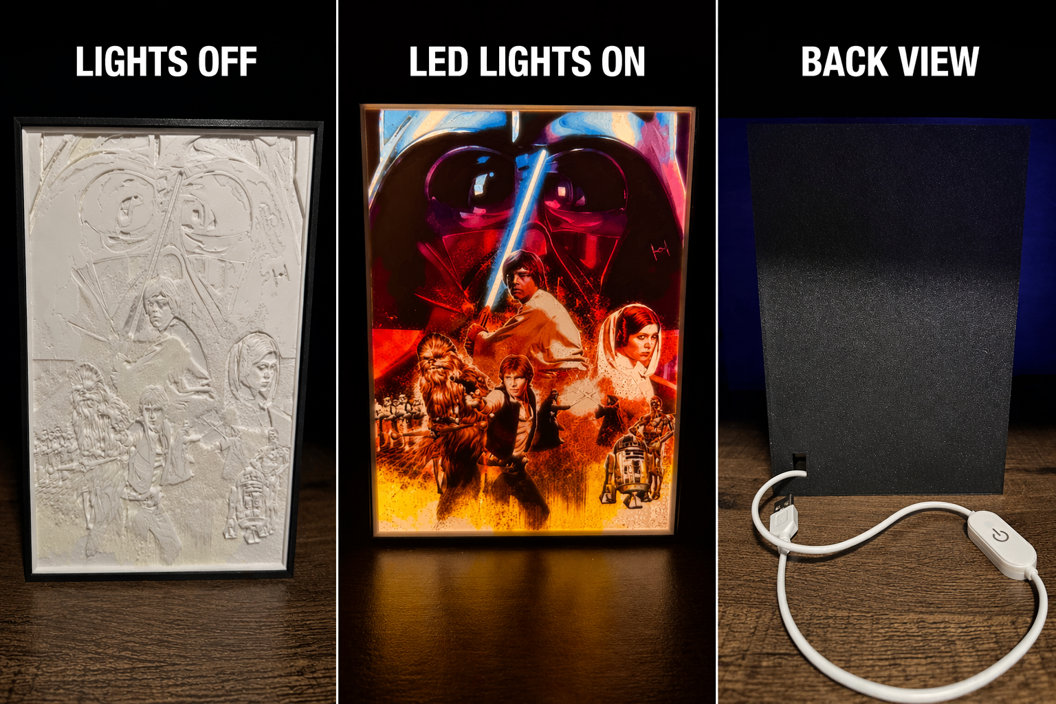 Star Wars Inspired 3D LED Light Box