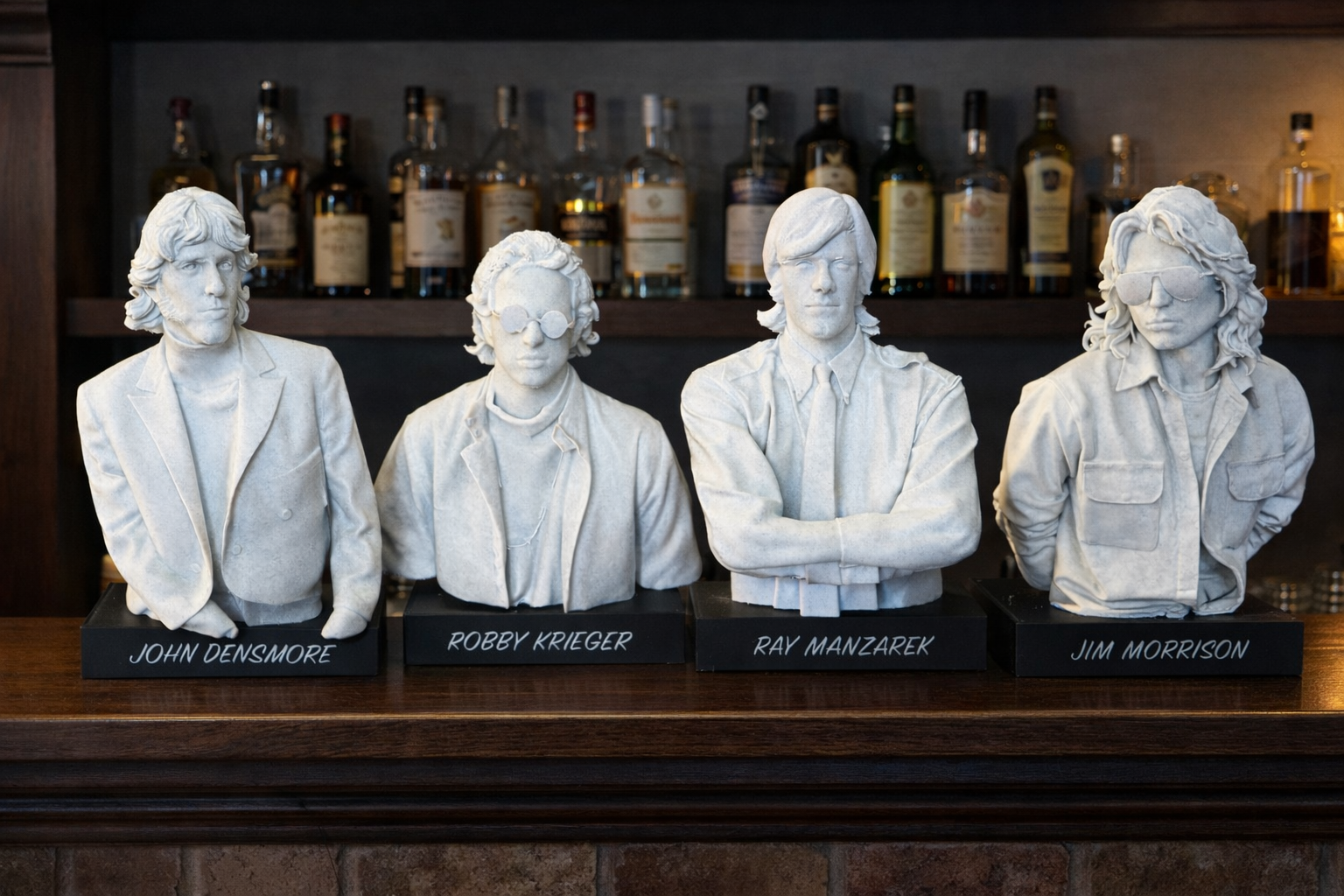 The Doors Bust Statue Set