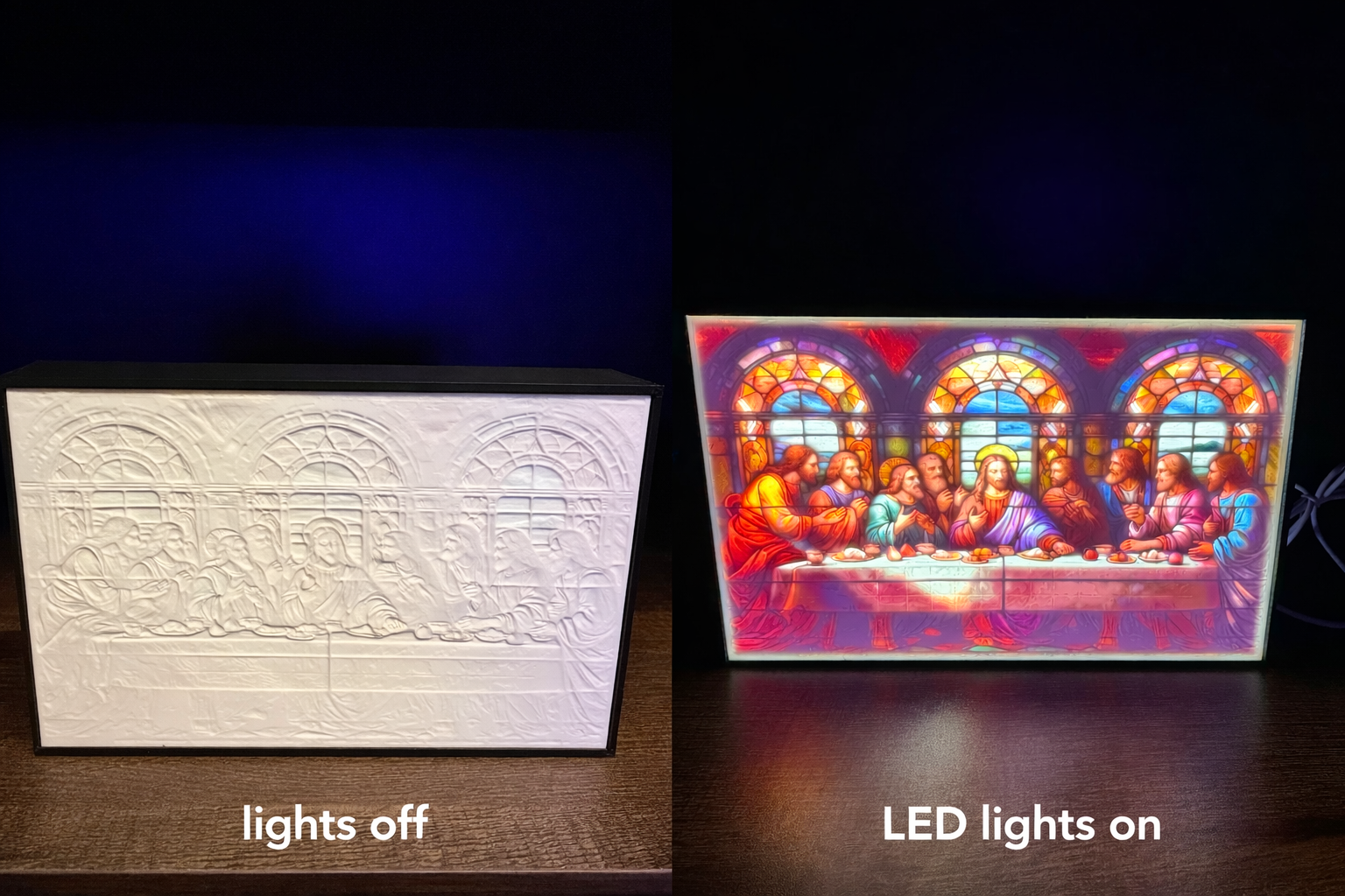 The Last Supper Lithophane LED Light Box