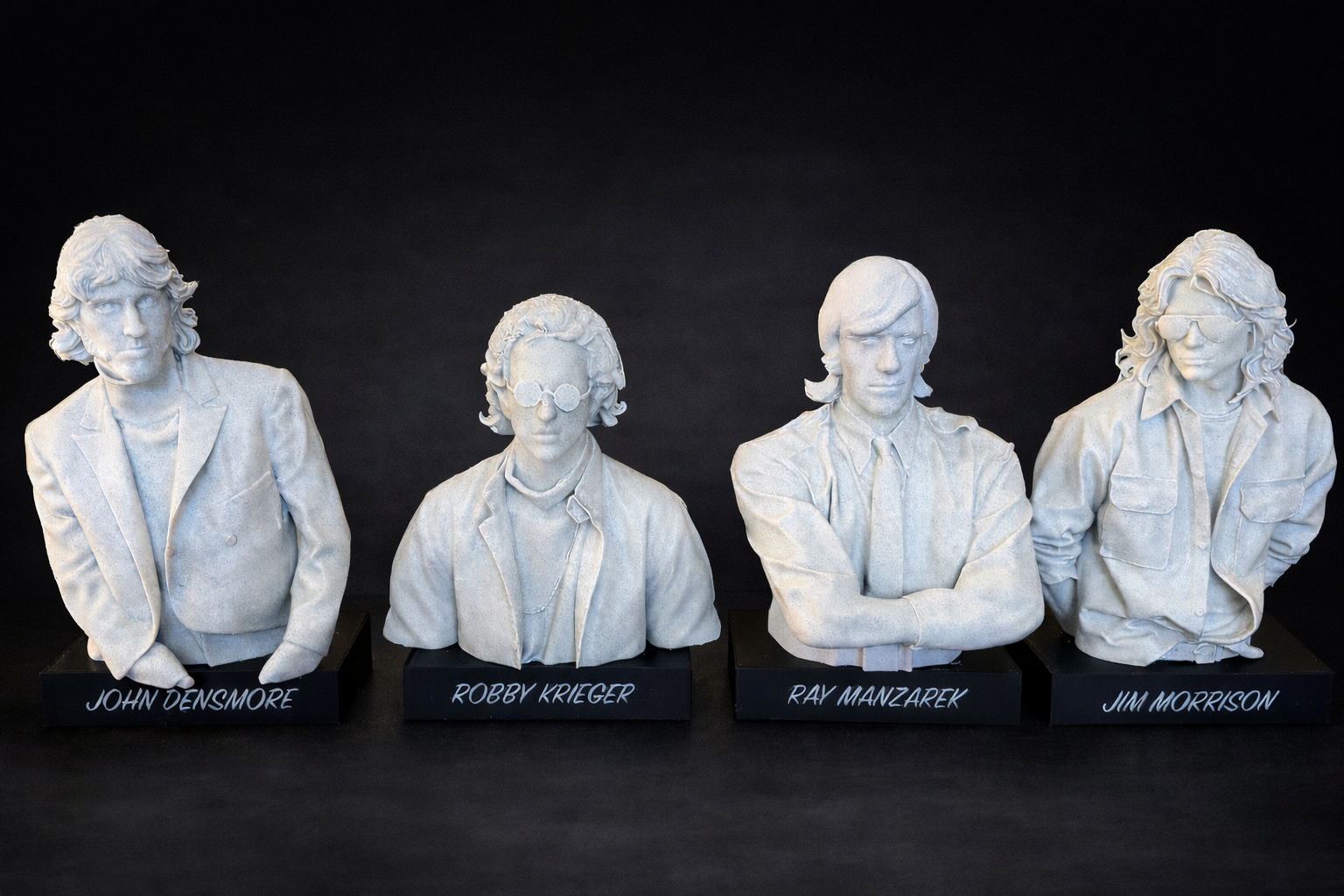 The Doors Bust Statue Set