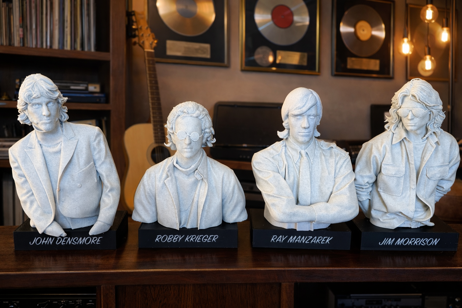 The Doors Bust Statue Set