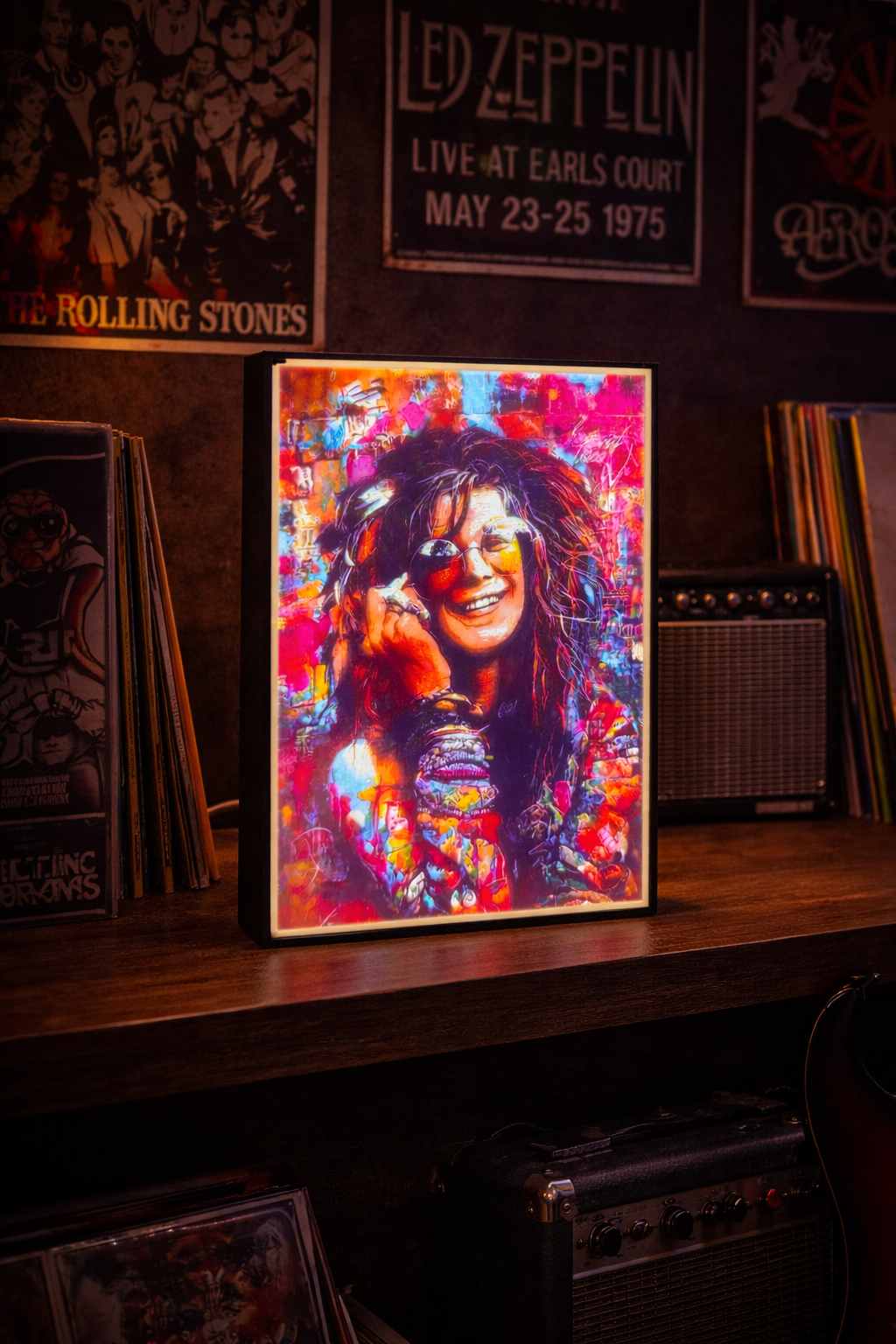 Janis Joplin Lithophane LED Lightbox