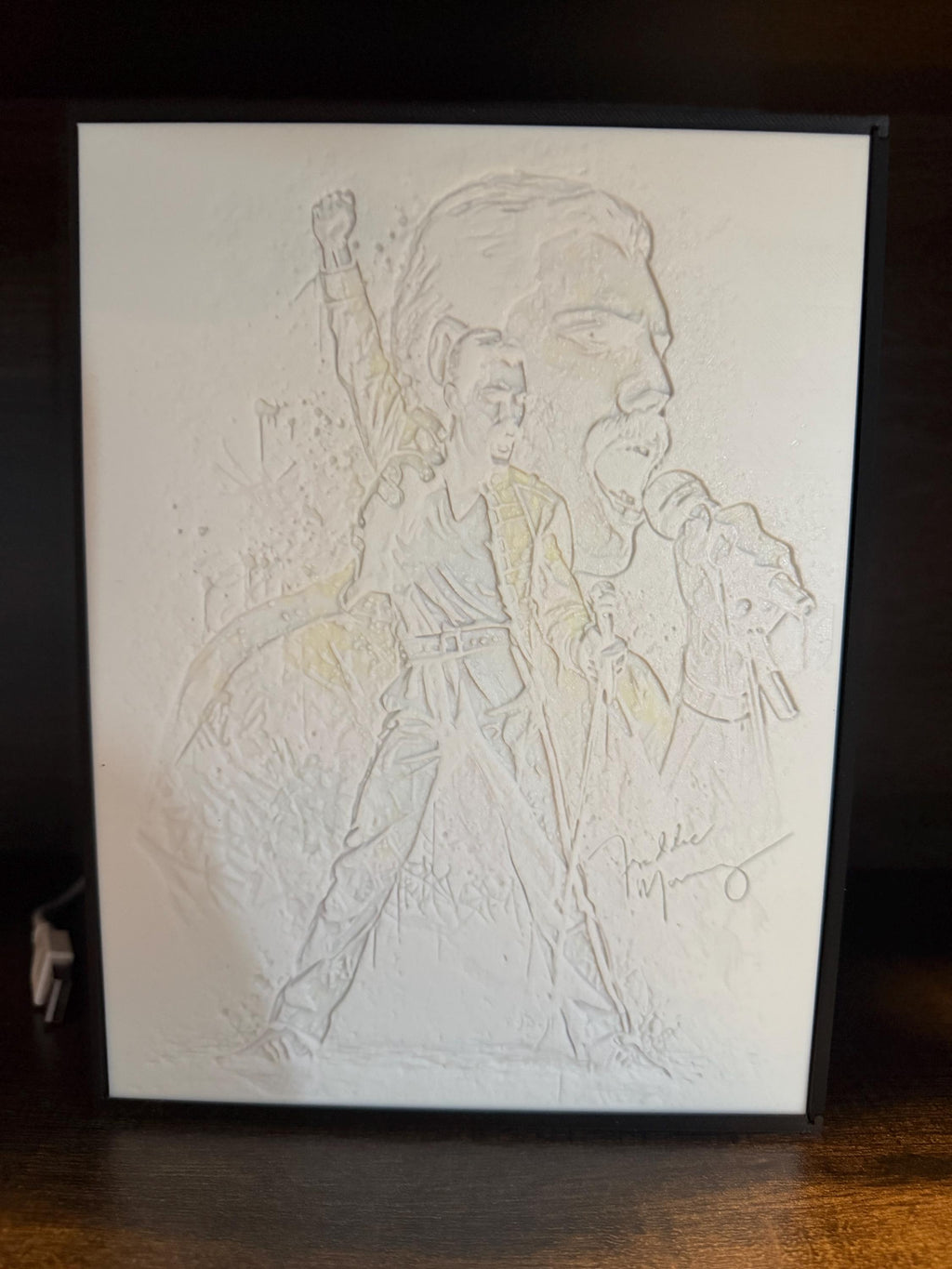 Freddie Mercury Inspired LED Lithophane Light Box