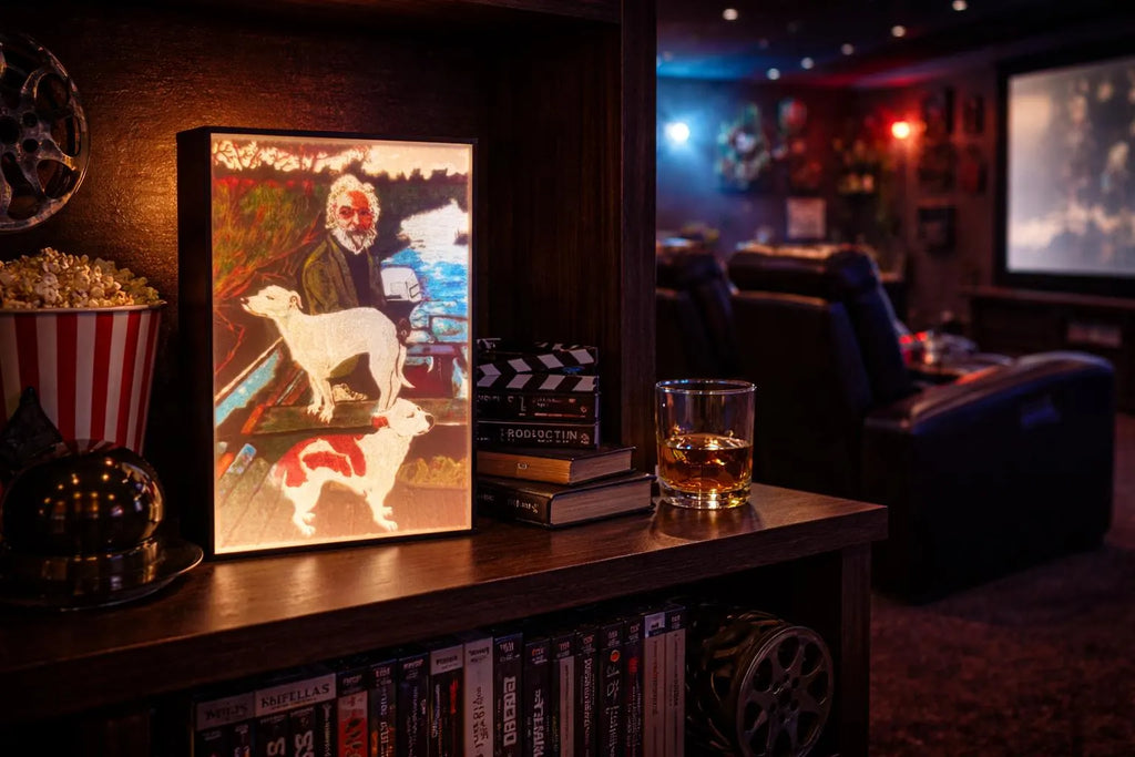 Goodfellas Inspired - Old Man with Dogs LED Lithophane Lightbox