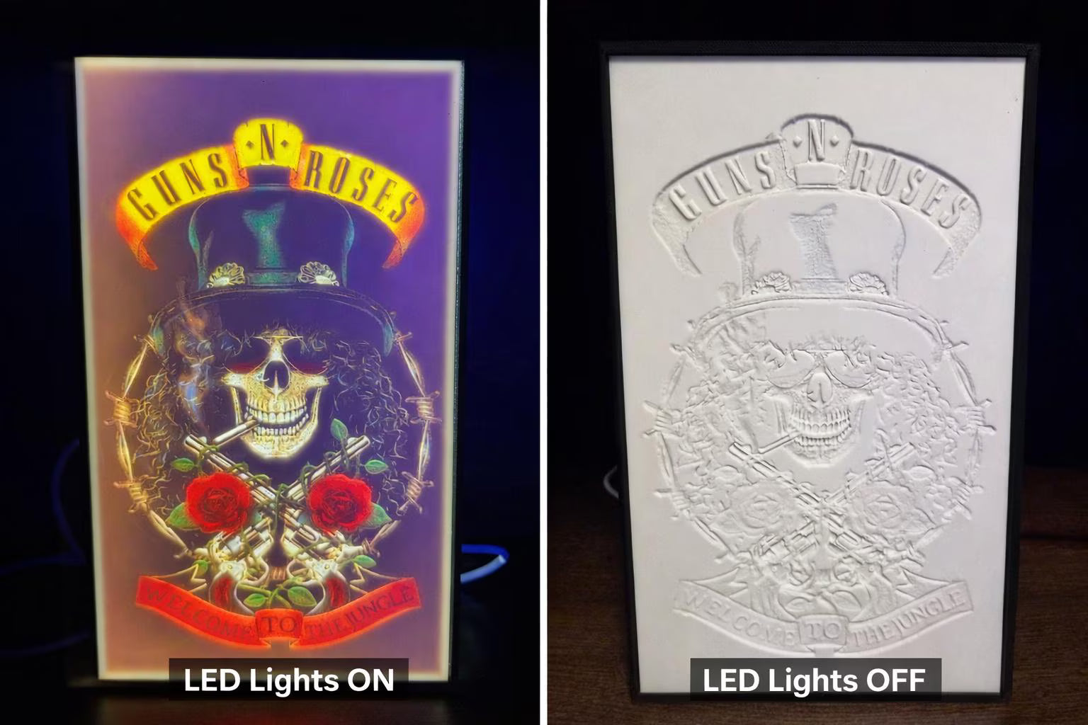 Guns N’ Roses–Inspired LED Lightbox