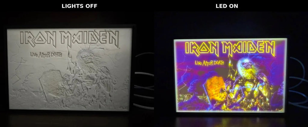Iron Maiden “Live After Death” 3D Printed Lithophane LED Light