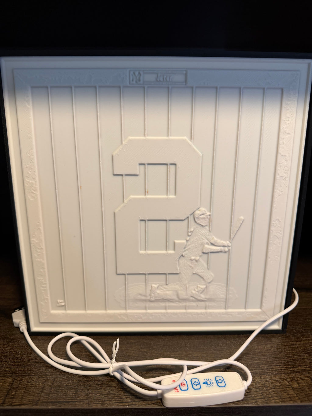 New York Yankees - Derek Jeter #2 Lithophane LED Light Box