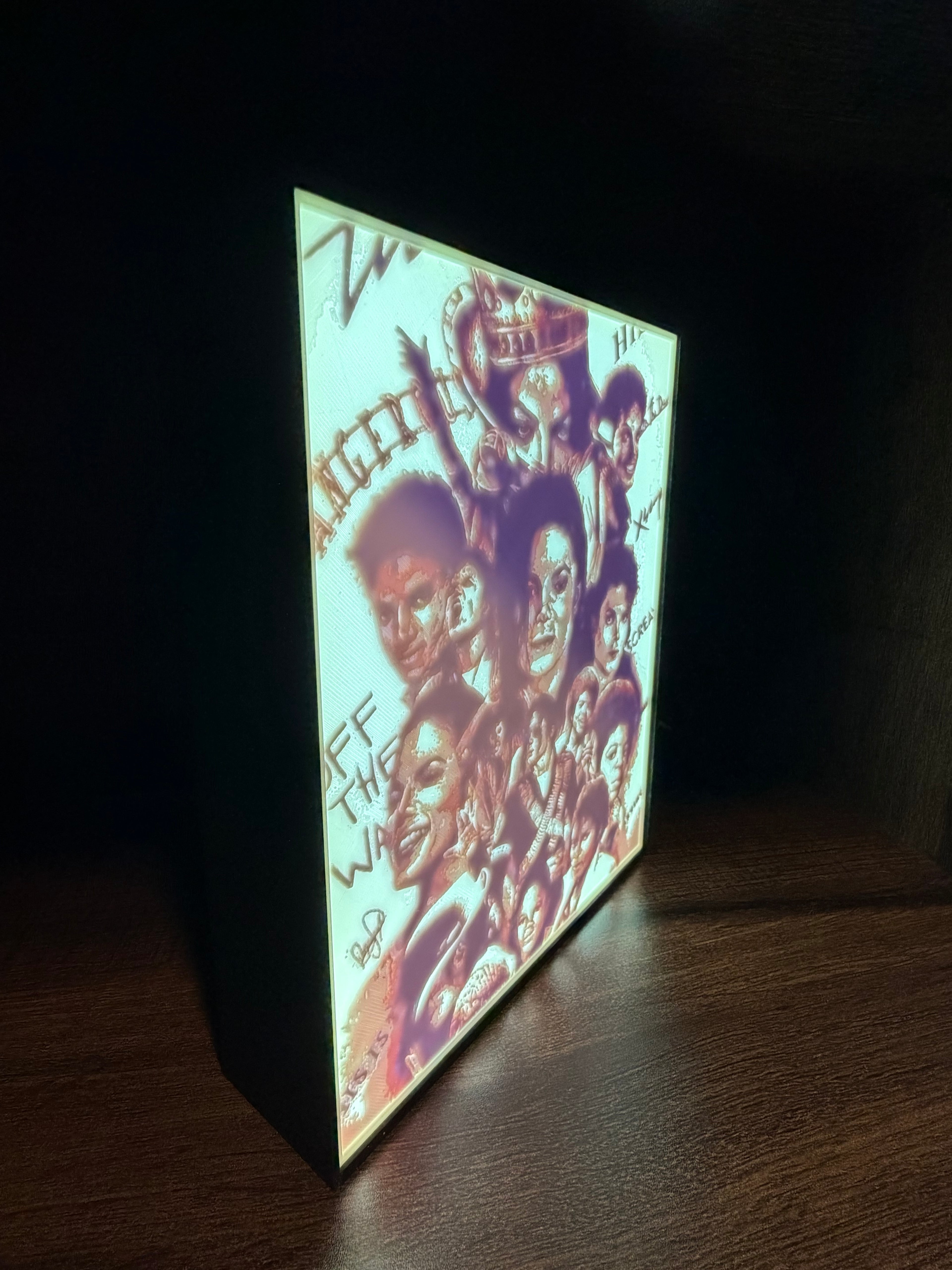 Michael Jackson Collage - LED Lithophane Light Box