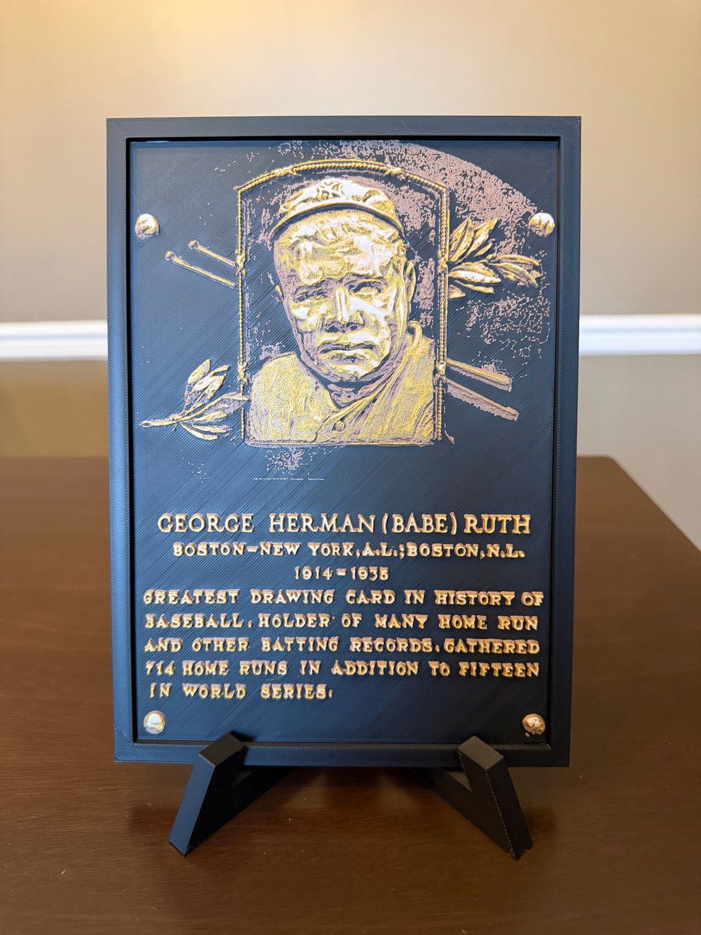 Baseball Hall of Fame Plaque - Choose your Hall of Famer