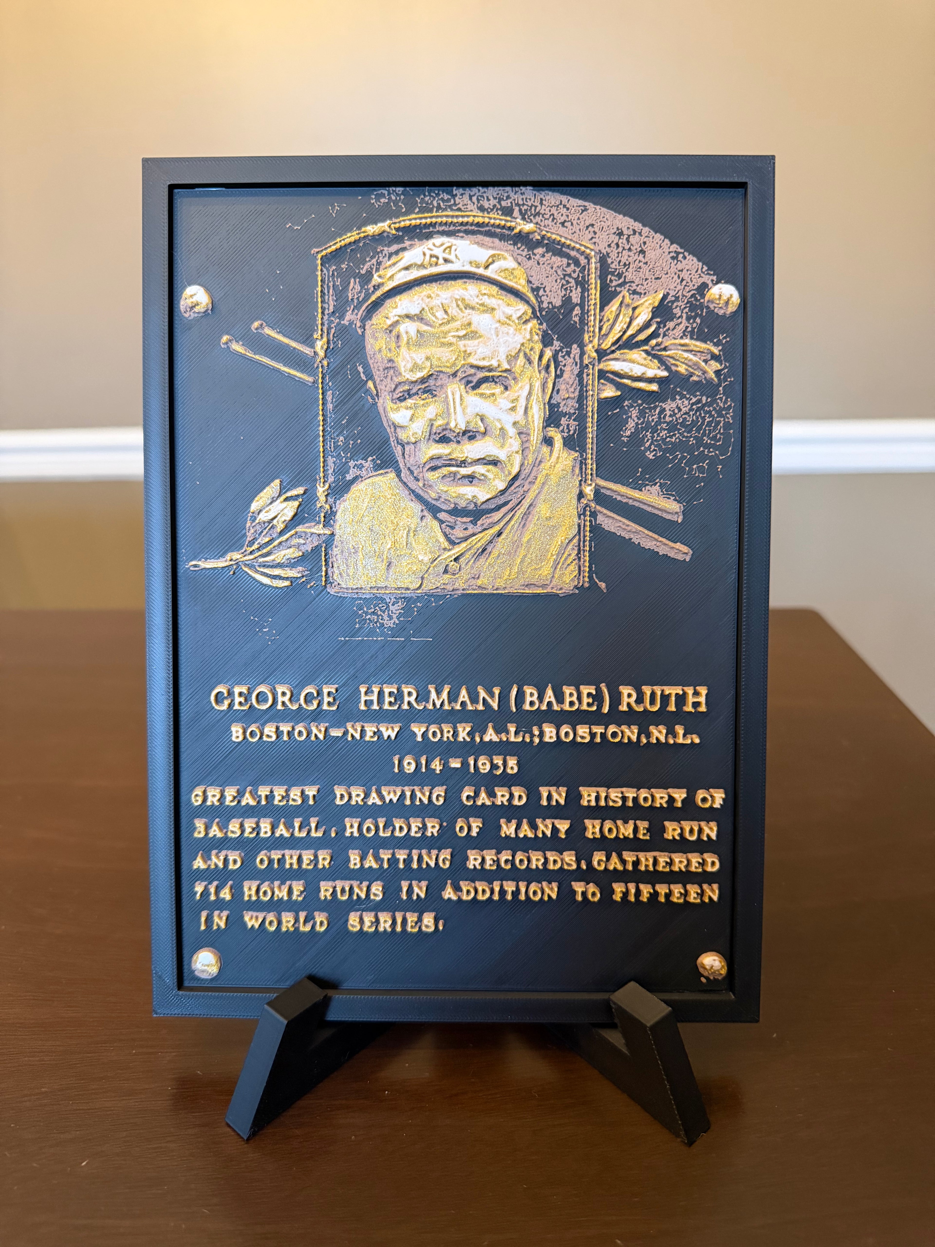 Baseball Hall of Fame Plaque - Choose your Hall of Famer