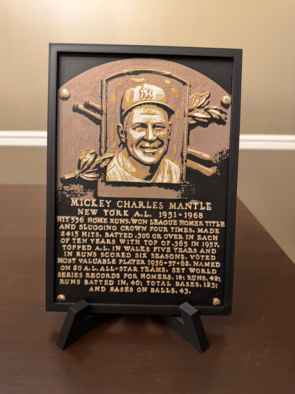 Baseball Hall of Fame Plaque - Choose your Hall of Famer