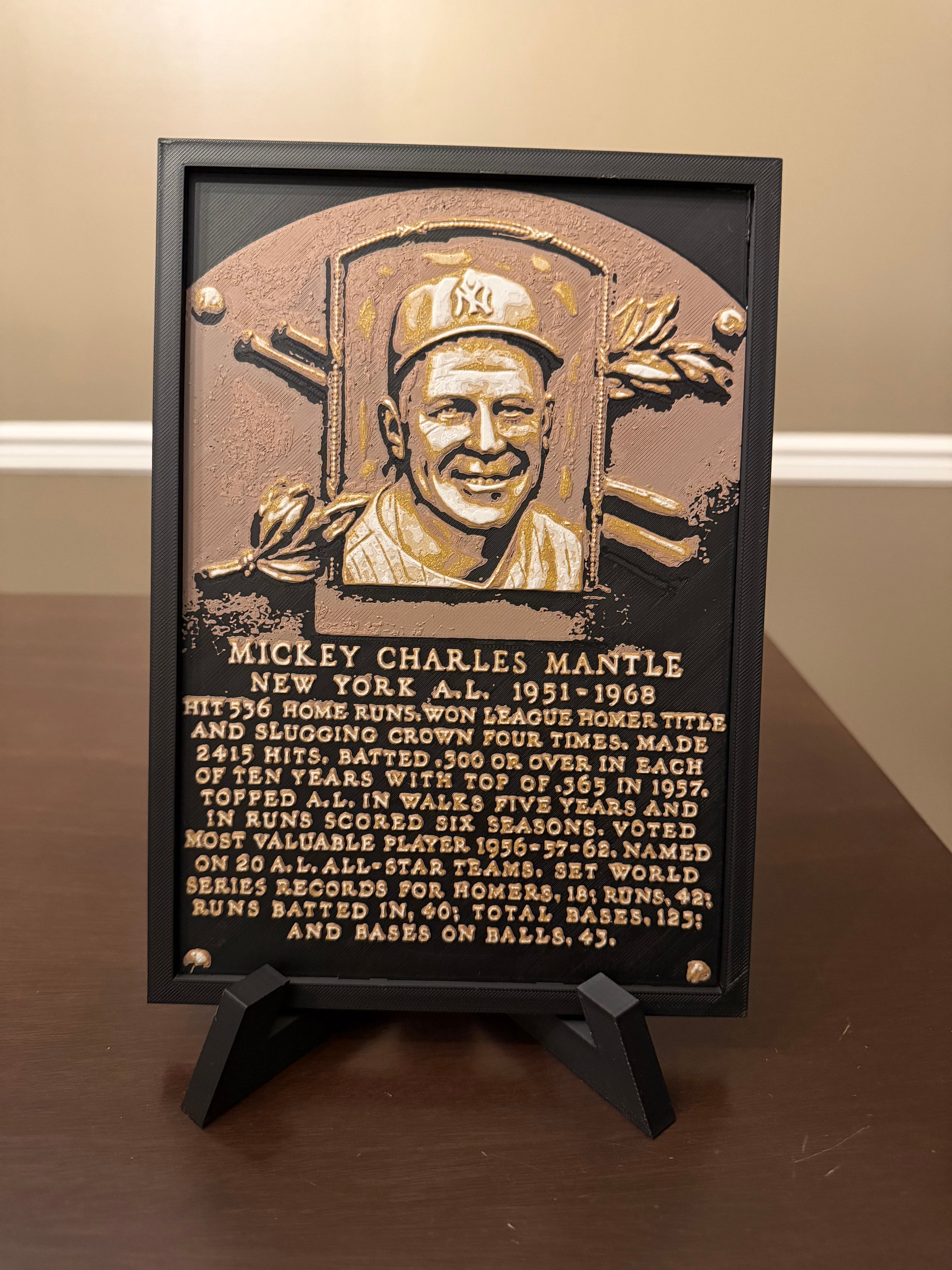 Baseball Hall of Fame Plaque - Choose your Hall of Famer