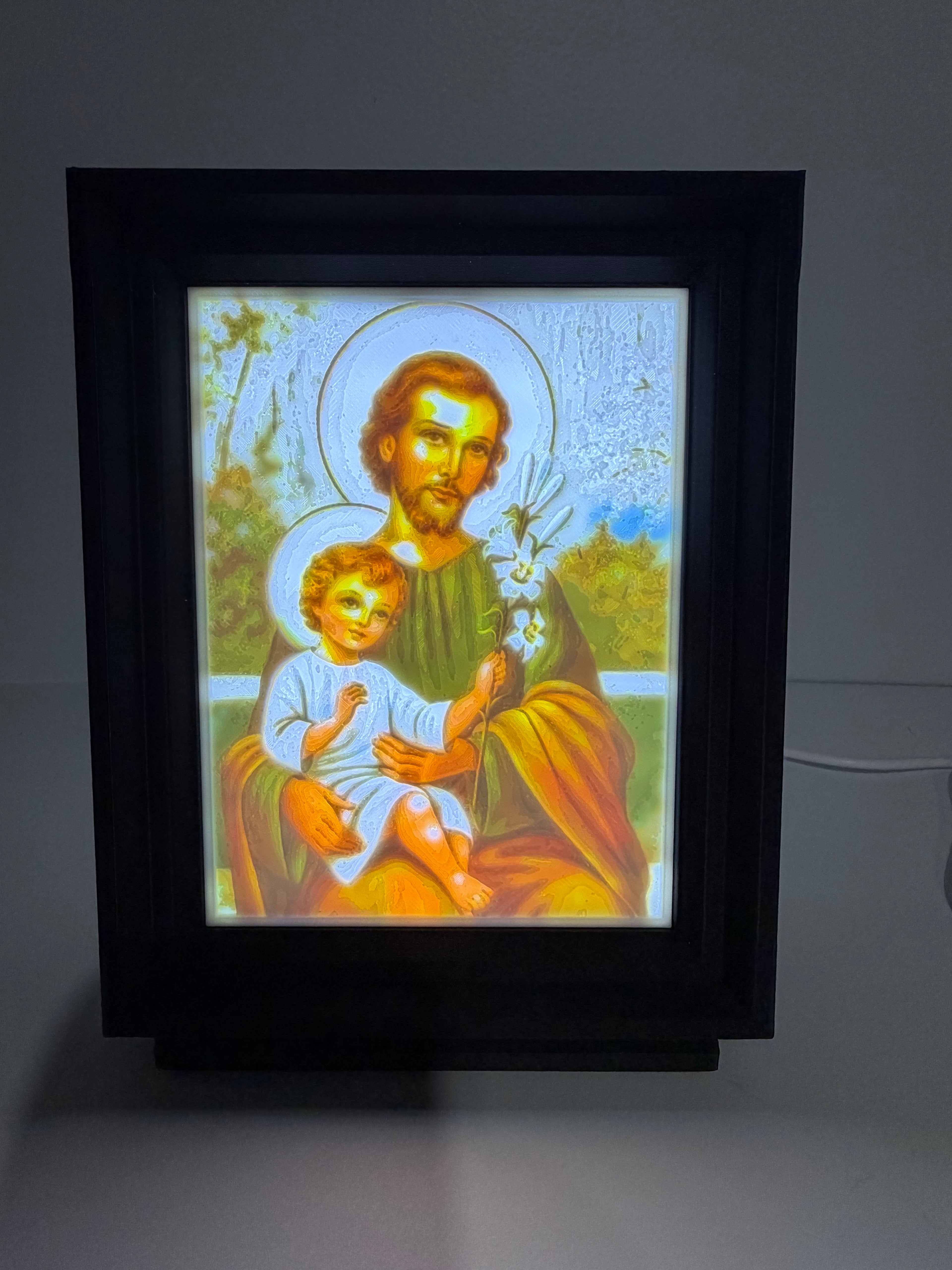 Choose from Seven Saints 3D Light Frame – Spiritual Home Decor