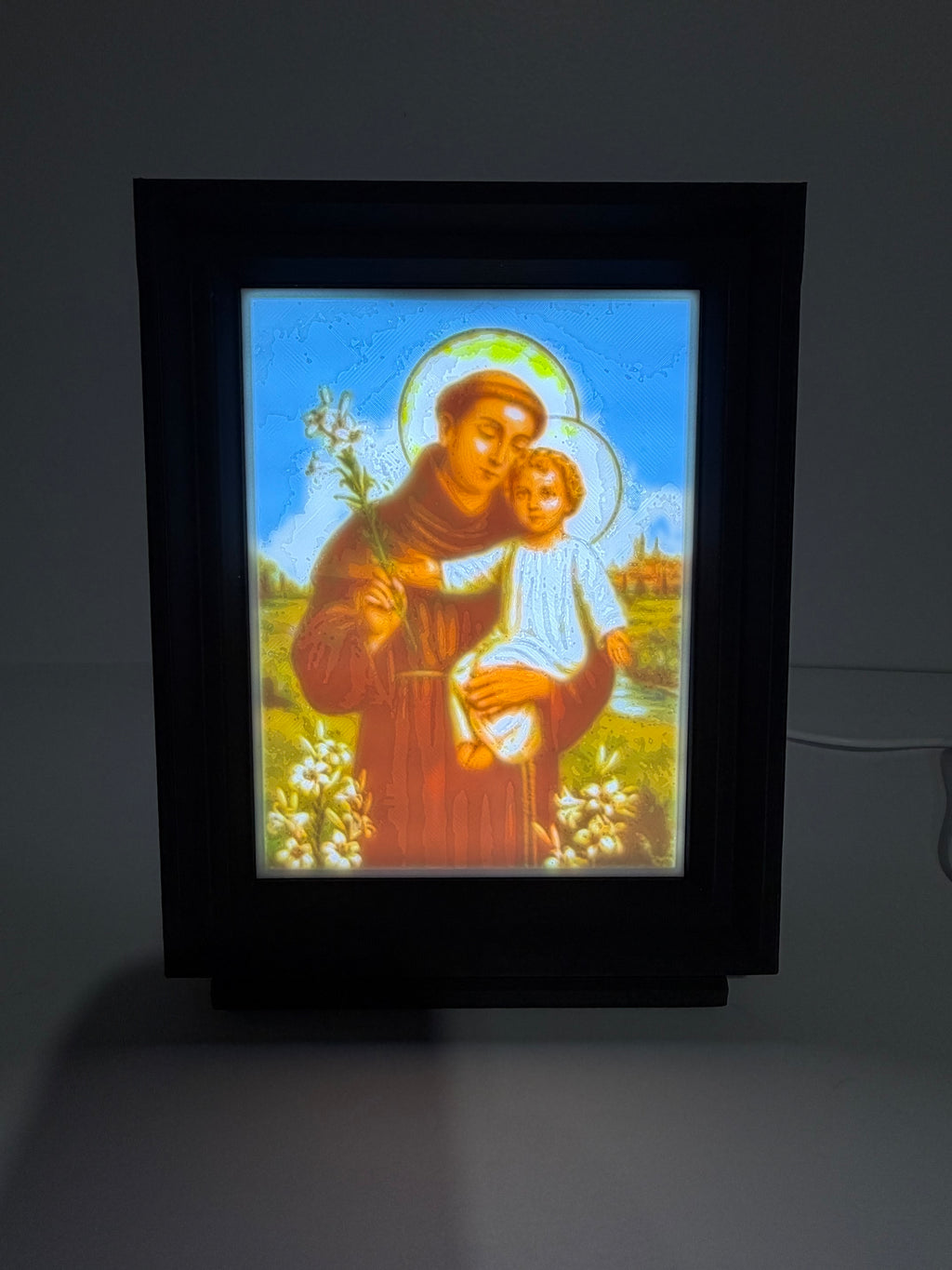 Choose from Seven Saints 3D Light Frame – Spiritual Home Decor