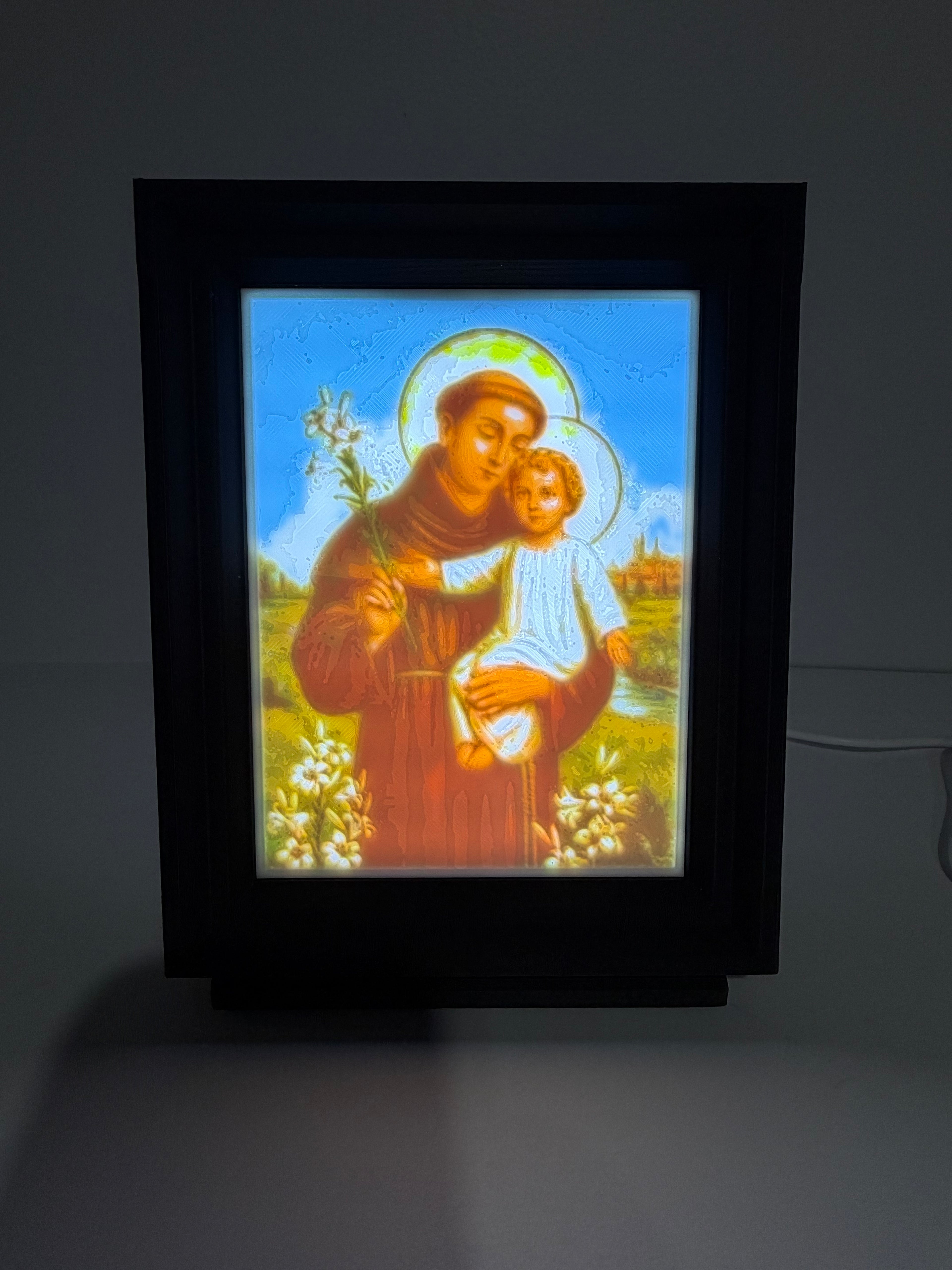 Choose from Seven Saints 3D Light Frame – Spiritual Home Decor