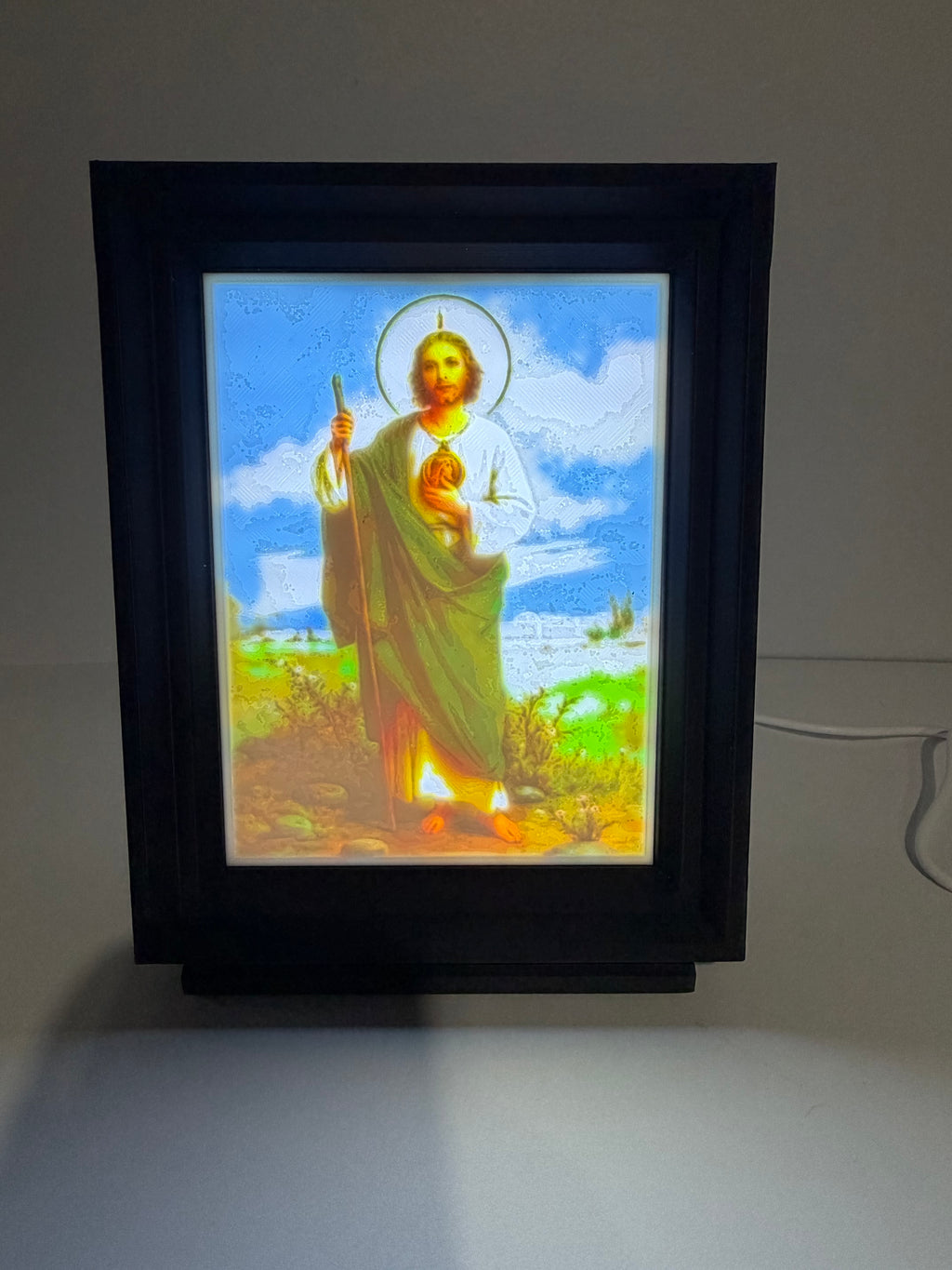 Choose from Seven Saints 3D Light Frame – Spiritual Home Decor