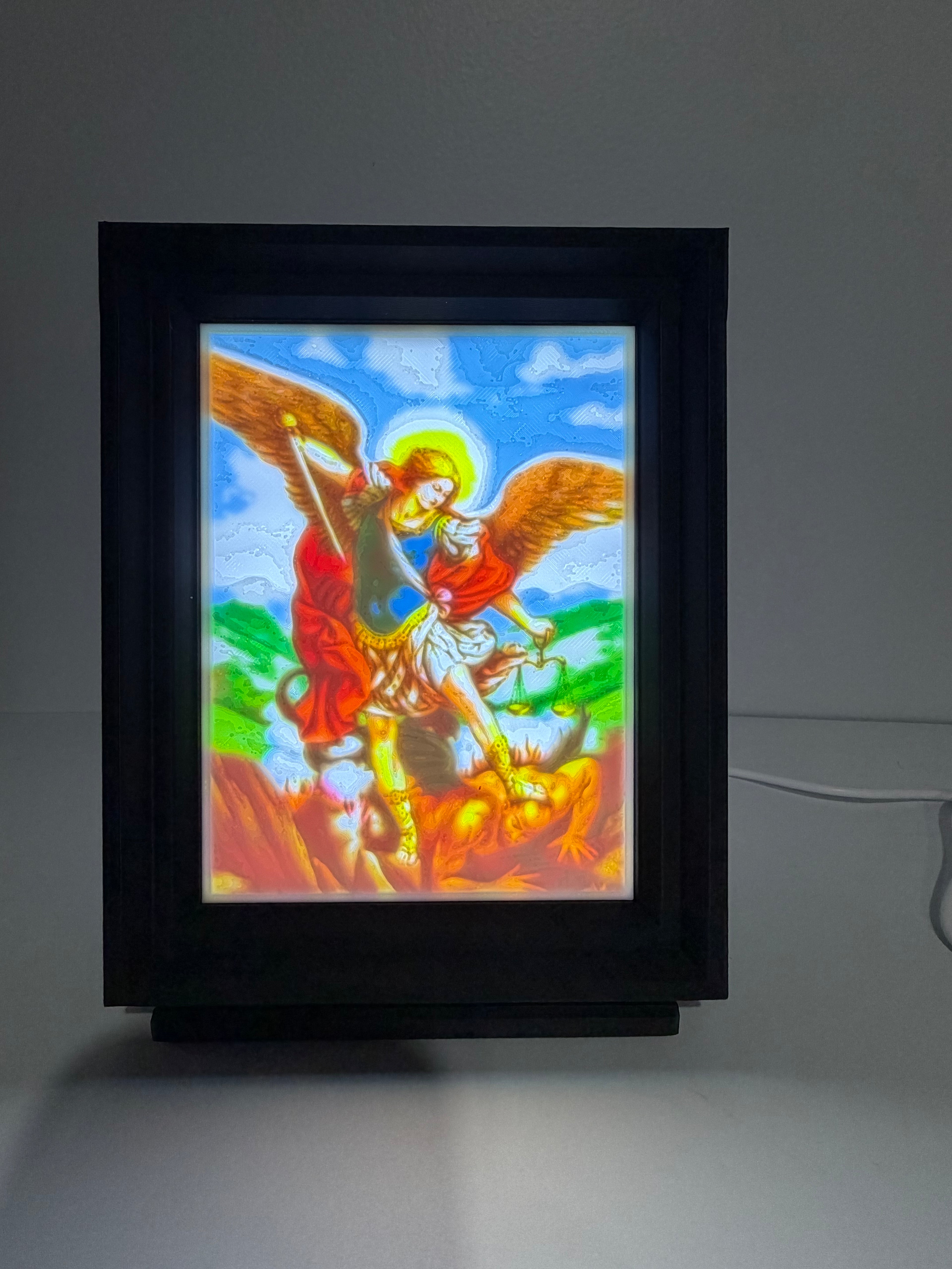 Choose from Seven Saints 3D Light Frame – Spiritual Home Decor
