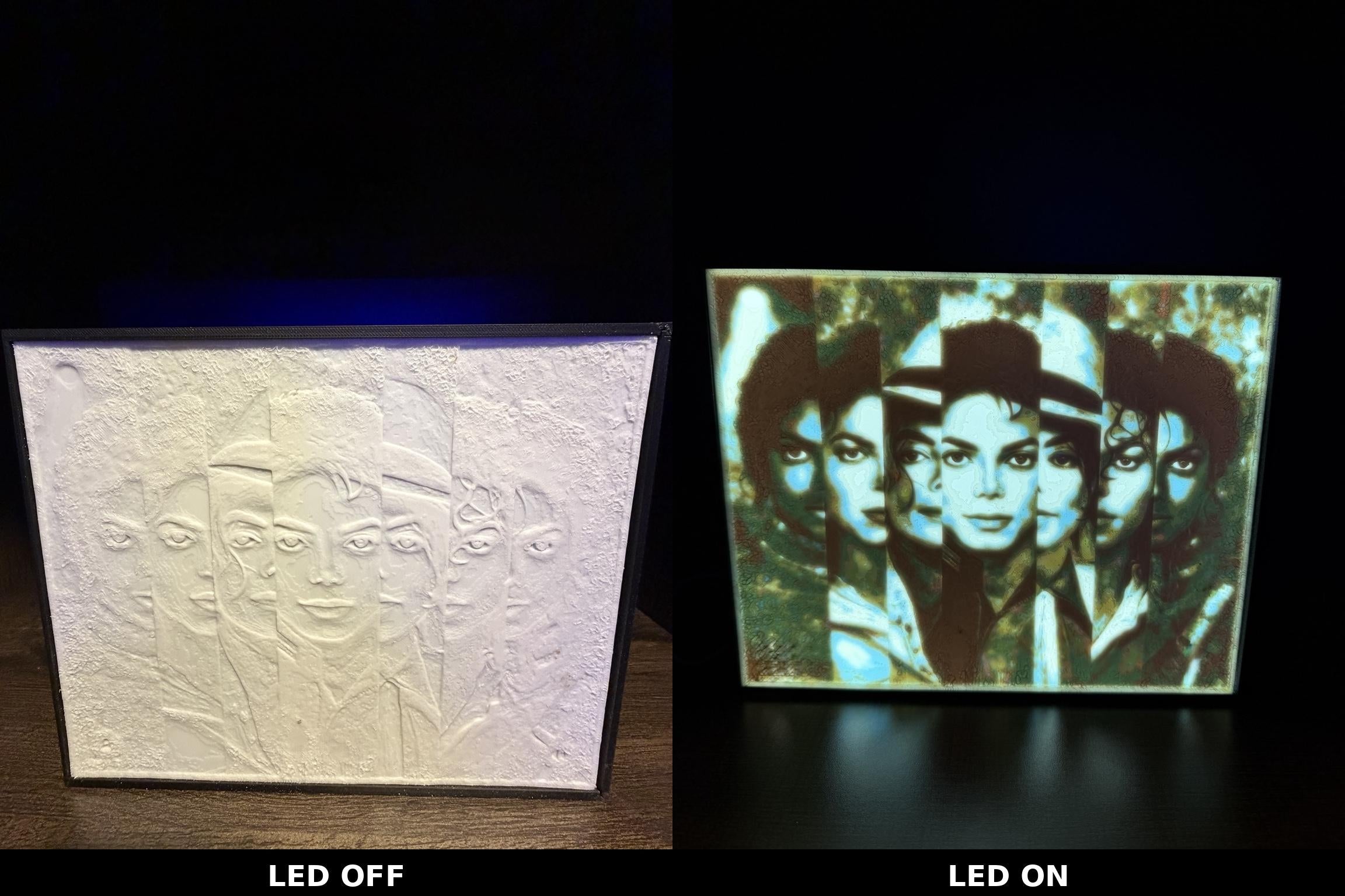 Michael Jackson LED Lithophane Light Box