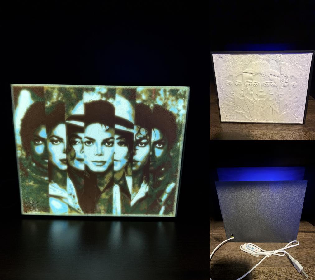 Michael Jackson LED Lithophane Light Box