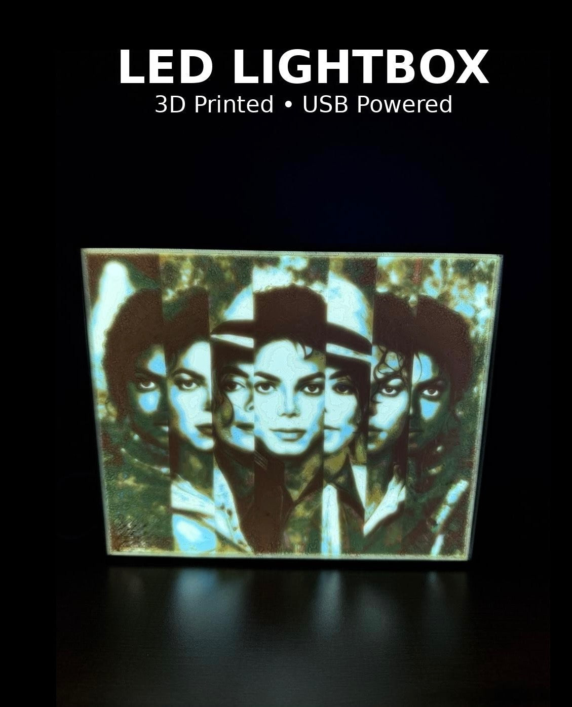 Michael Jackson LED Lithophane Light Box