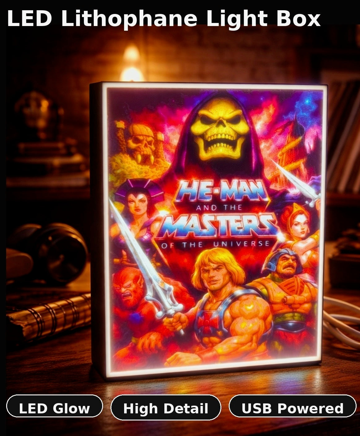 He-Man Masters of the Universe - LED Lithophane Light Box