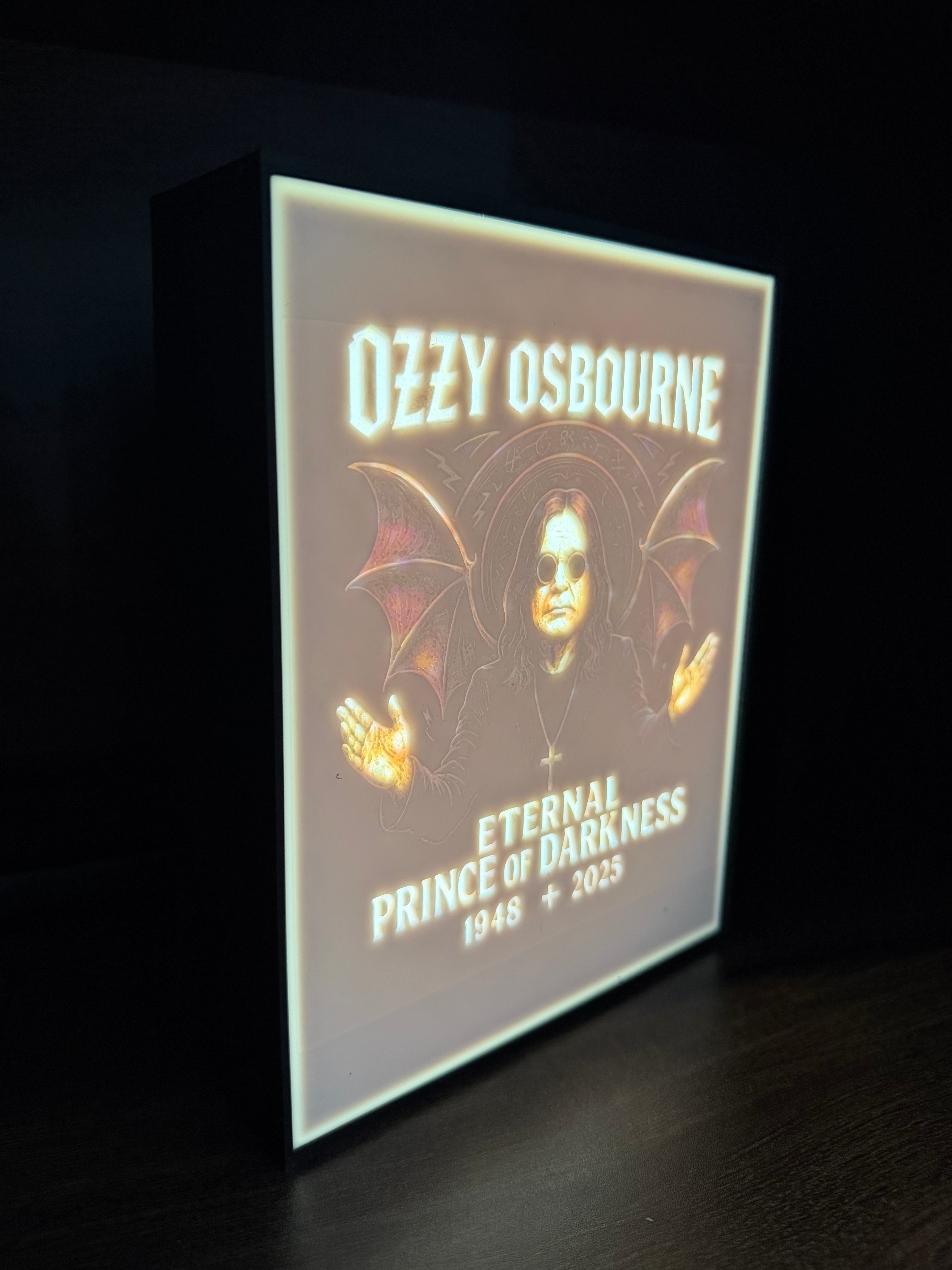 Ozzy Osbourne Memorial LED Light Box