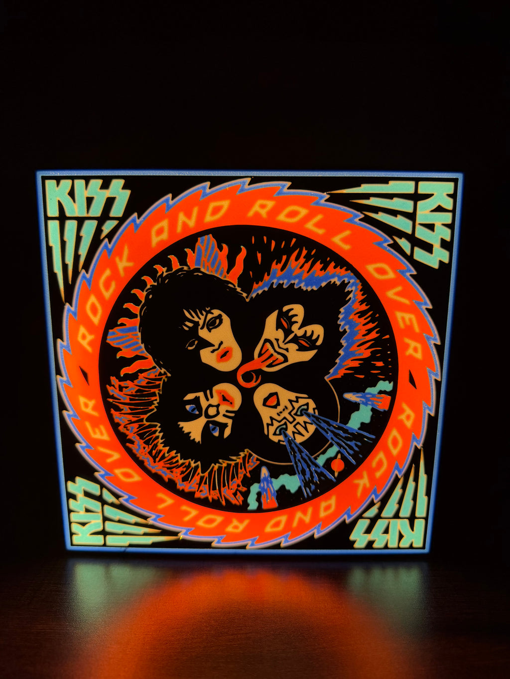 Kiss Rock and Roll Over LED Light Box