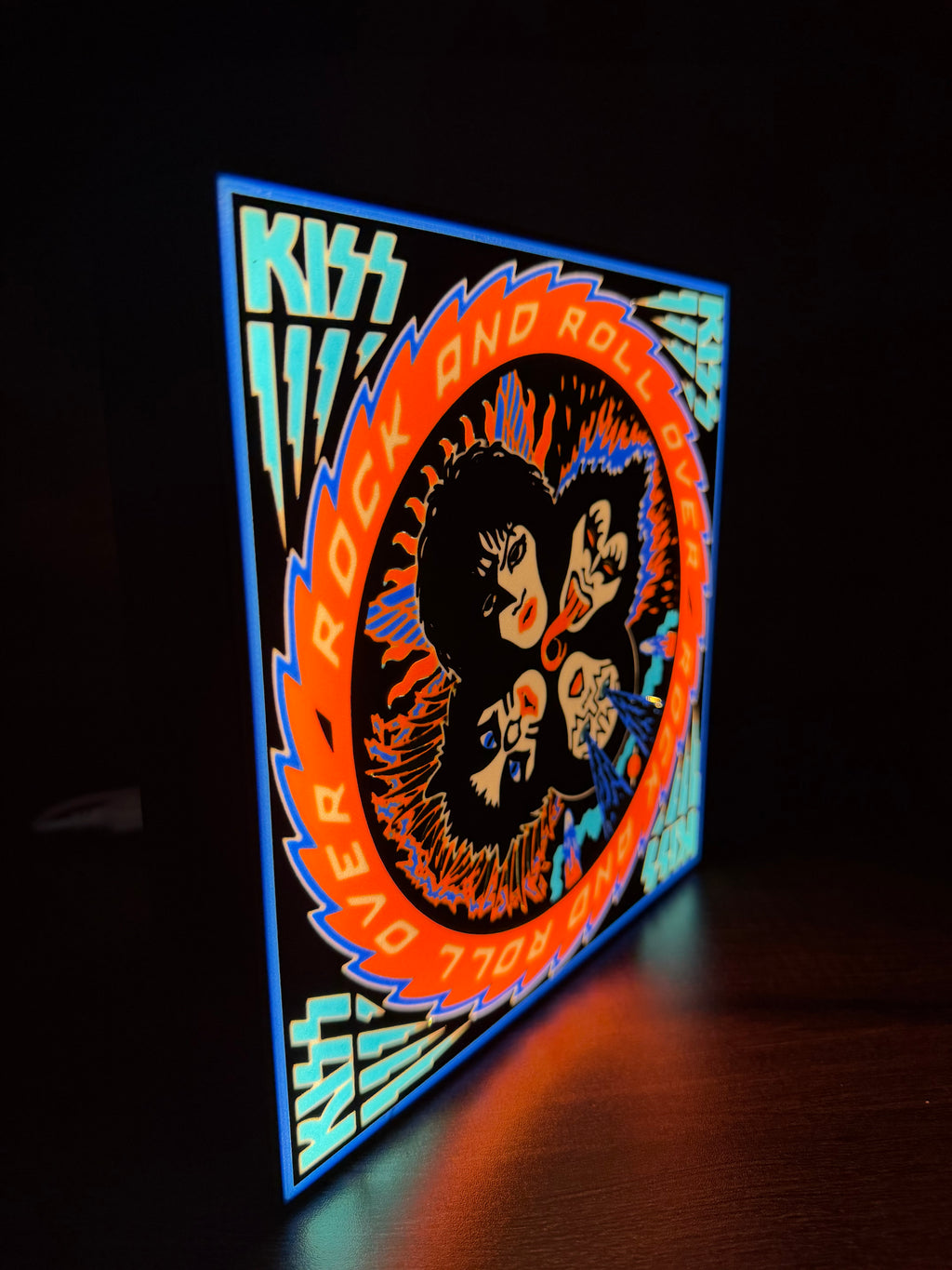 Kiss Rock and Roll Over LED Light Box