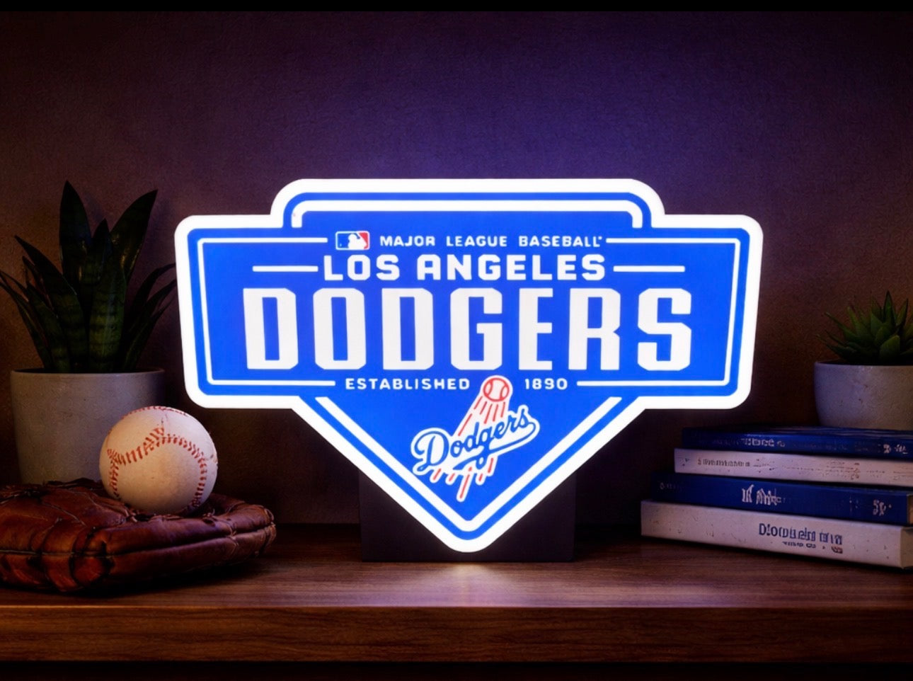 Fan Inspired Los Angeles Dodgers LED Light Box
