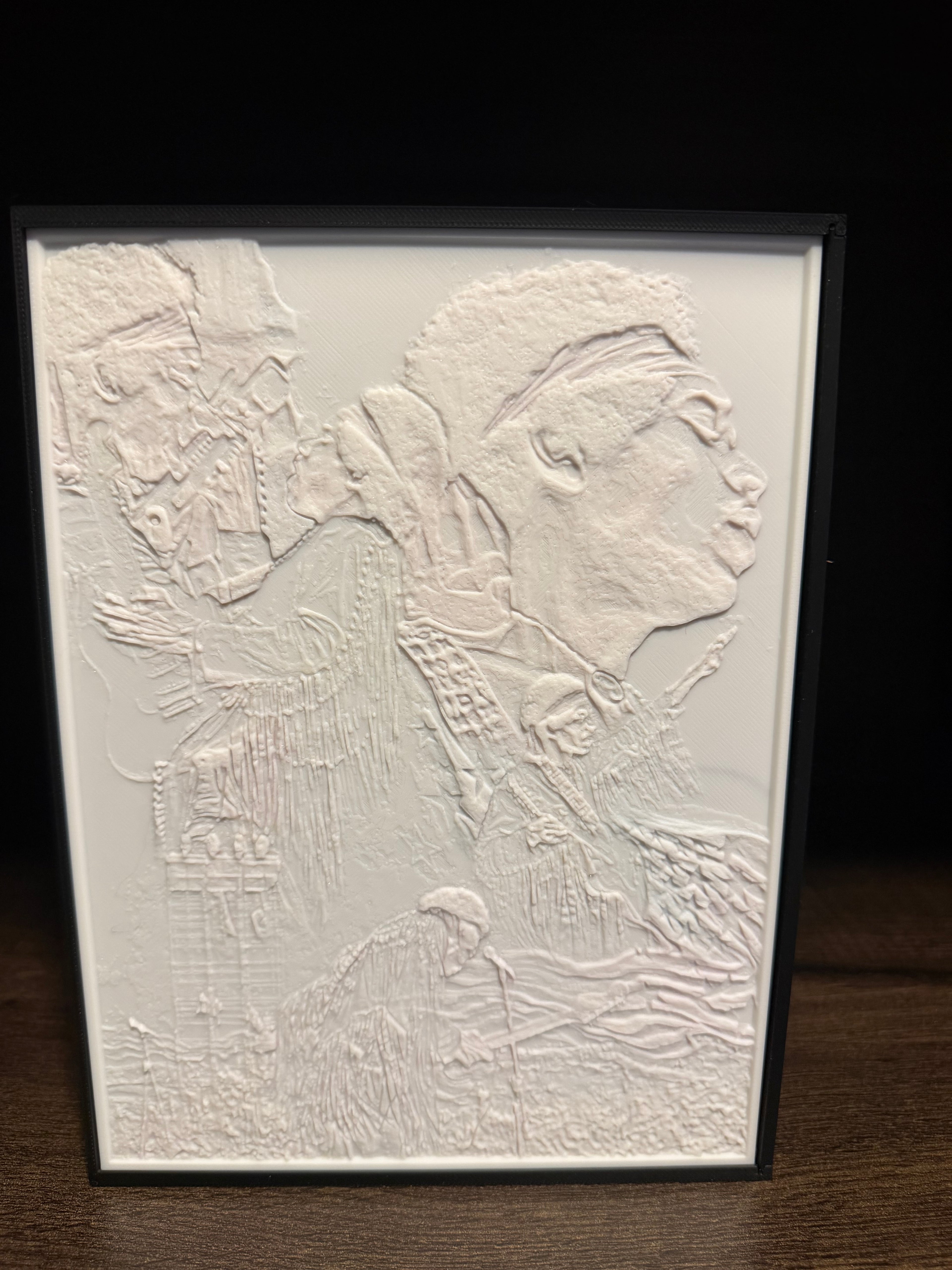 Jimi Hendrix Woodstock Inspired LED Lithophane Lightbox