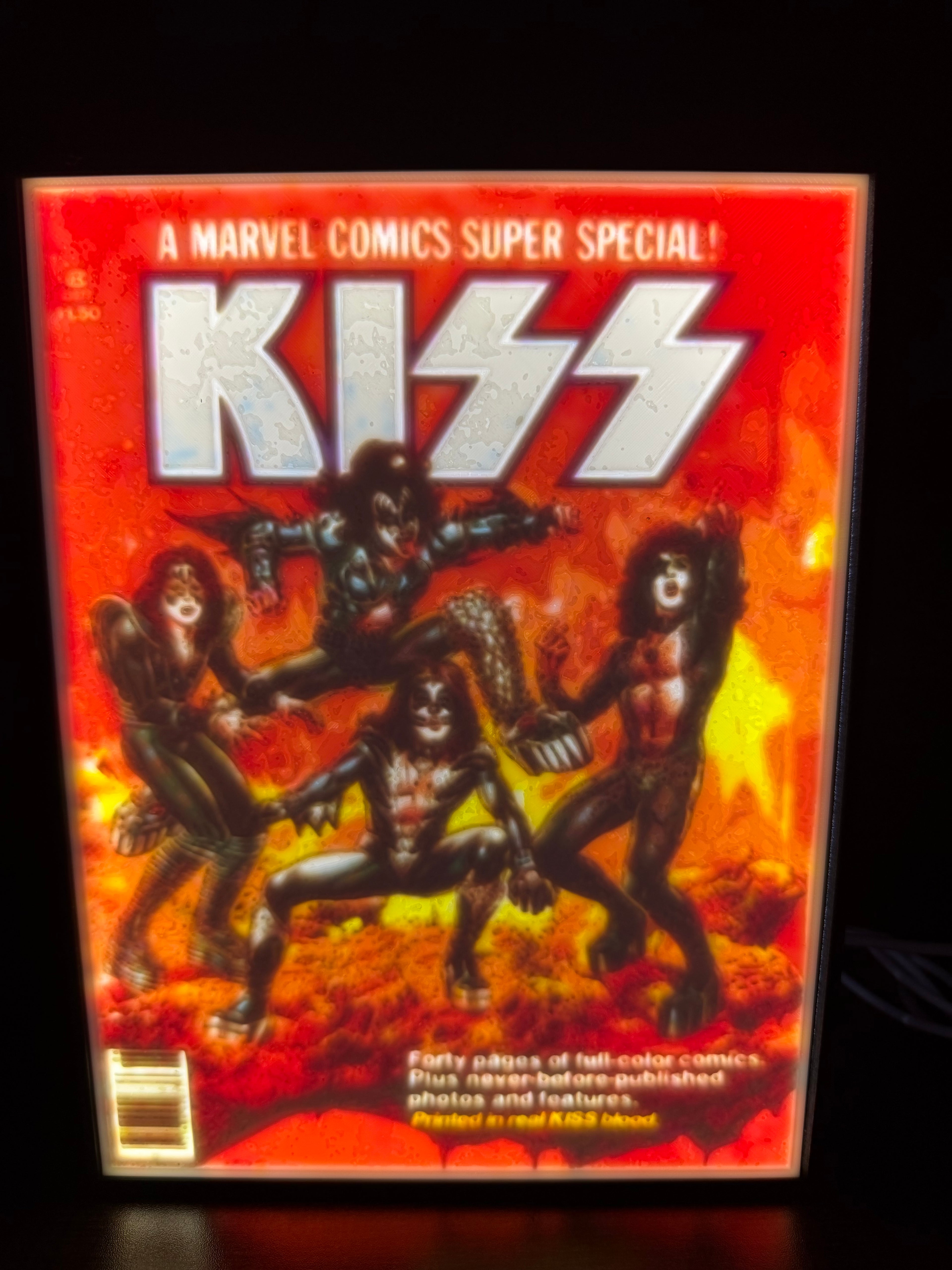 KISS Comic Cover LED Light Box