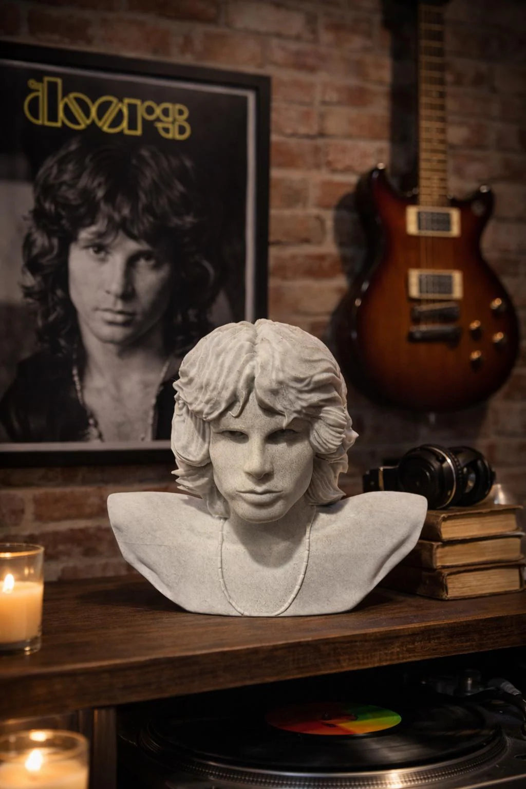 Jim Morrison Bust – 3D Printed Sculpture