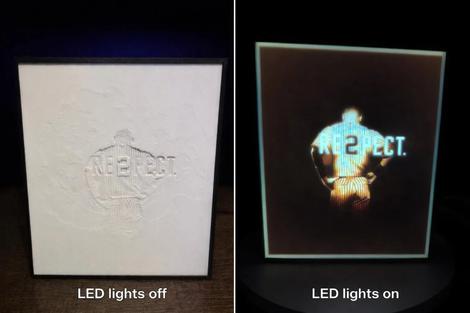 New York Yankees - Derek Jeter “RE2PECT” LED Lithophane Light Box
